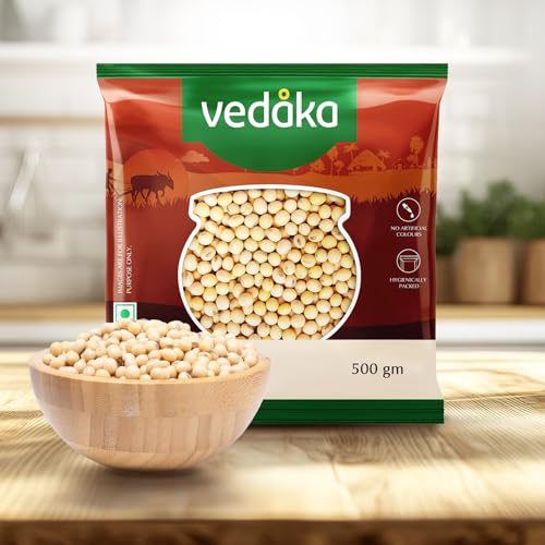 Image of Amazon Brand - Vedaka Unpolished Soybean | 500 G | Premium Soya Beans