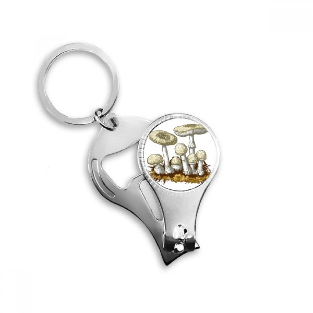 Porte-clés champignon blanc mignon à offrir comme petit cadeau d'anniversaire original et poétique