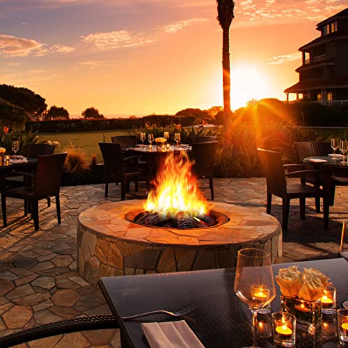 Coisien 10 Pc Ceramic Fireplace Gas Log For Indoor Ventless/Vented, Gas Inserts, Propane, Gel, Ethanol, Electric Or Outdoor Fireplaces And Fire Pits, Log Simulation Charcoal Clean Decoration(Large) #TOP6