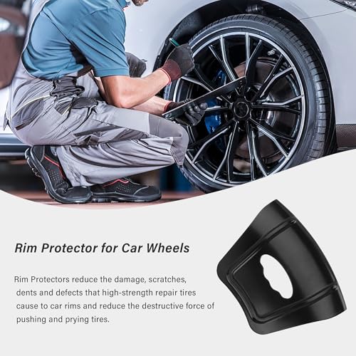 Image of OFBAND 2PCS Upgraded Rim Protector for Car Wheels,Ergonomic Design Rim Guards for Car Rims with Double Convex Rib Non-Slip Edge,Universal Wheel Protectors Rim Fits Motocycles SUVs Bikes (Black)