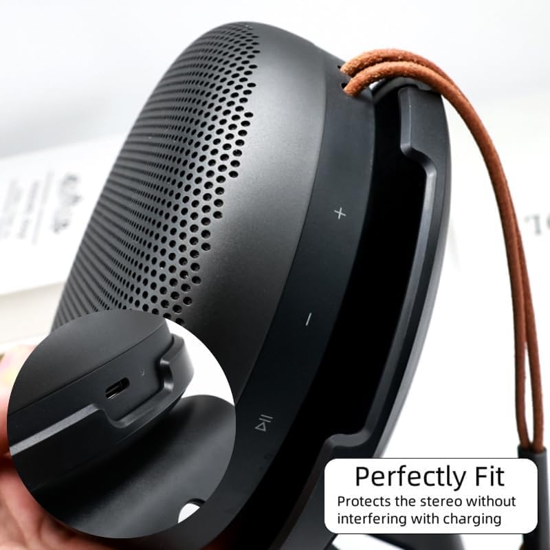 Aluminum Stand for Bang & Olufsen Beosound A1 (2nd Generation),Premium Anti-Slip Desktop Mount with Vibration Damping for Enhanced Sound,Adjustable Tilt, (Black)