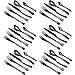 JANKNG 30-Piece 18/10 Stainless Steel Luxury Black Flatware Cutlery Set, Serive for 6
