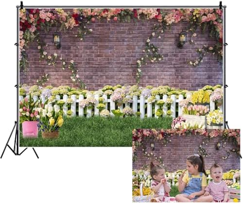 Amazon.com : AOFOTO 7x5ft Spring Garden Backdrops for Photography ...