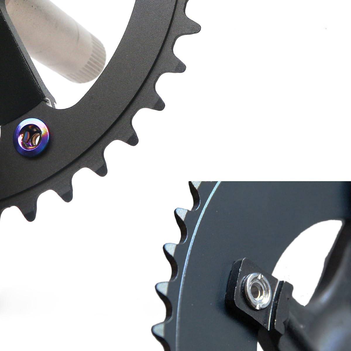Guarnitura Bicicletta da Strada Singola Rotonda Ingranaggio 44T Pedivella Lega di Alluminio 152/165/170mm Integrate Cave Guarnitura con BB