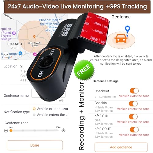 Image of 2K 4G Dash Cam Customized Plug&Play Loop Record 24x7 GPS Tracking Live Video SOS Park Surveillance Remote Play Download Dual Resolution GeoFence TimeLapse GSensor 1TB MicroSD SIM Supp S24G