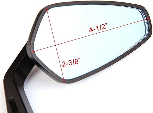 Miniatura 8 de OKSTNO 78 "0.866in motocicleta manillar extremo espejo retrovisor moto puños rojo para Yamaha Ducati Motif negro