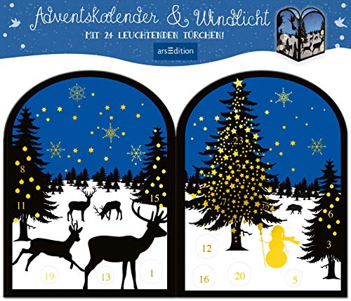 Teelichthäuschen Winternacht: Adventskalender