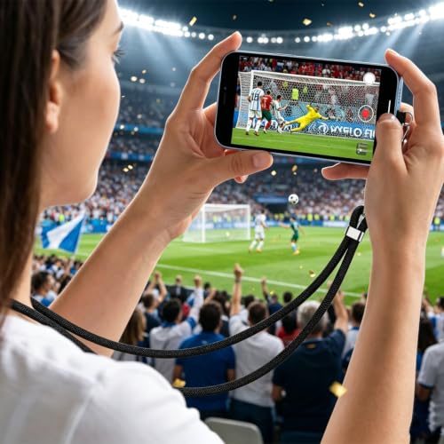 GUMO-LONG Handyband Universal zum Umhängen - Kompatibel mit jedem Handy und Smartphone, Kette zum Umhängen, Hülle mit Kordel… – Ansicht 2