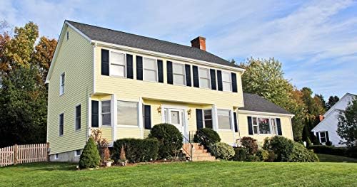 Shutters, Raised Panel Shutters, Standard Raised Panel Exterior Vinyl Window Shutters, Black, (1 Pair = 2pcs) 14.5"W x 48"H - 4