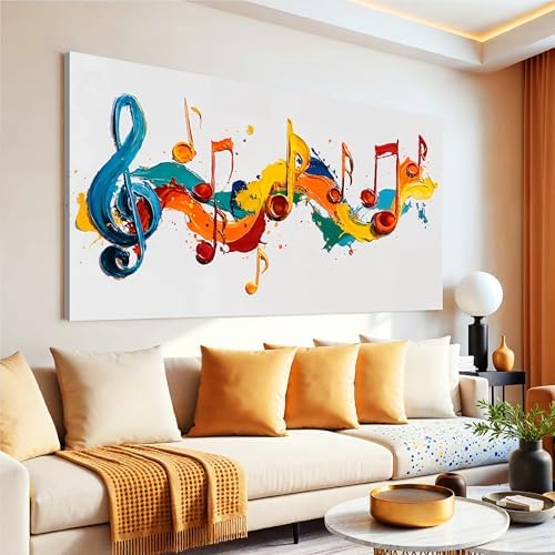 I@U Large Wall Art Decor Artwork For Walls Modern Colorful Music ...