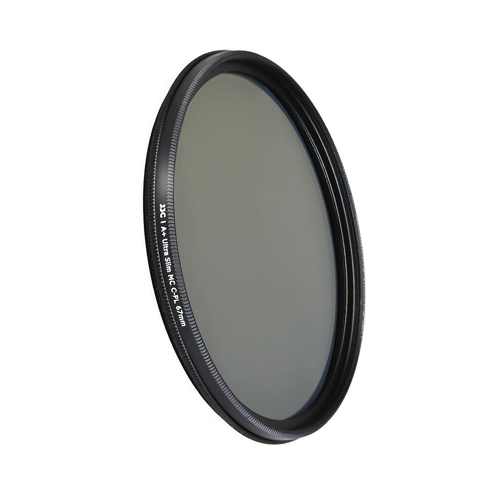 JJC Filtr polaryzacyjny 67 mm, okrągły filtr polaryzacyjny CPL, ultra cienki, japońska optyka HRT, filtr wielowarstwowy