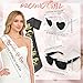 WOKNOW Bride and Groom Sunglasses and Sash for Just Married Wedding Party, Bridal Engagement Party Decorations and Accessories, Wedding Gifts
