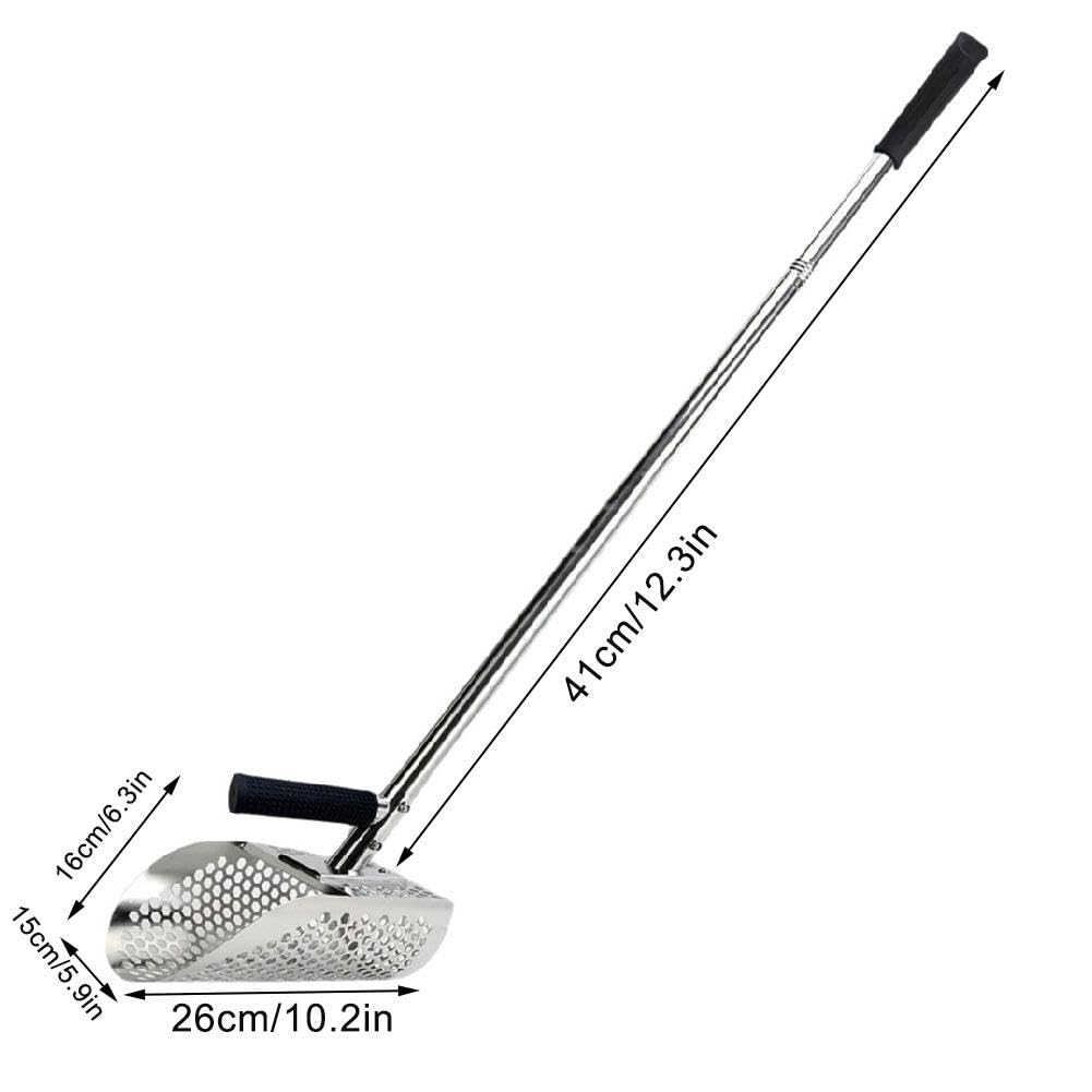 Pelle à sable robuste en acier inoxydable, longue poignée portable pour chasse au trésor sous-marin et plage