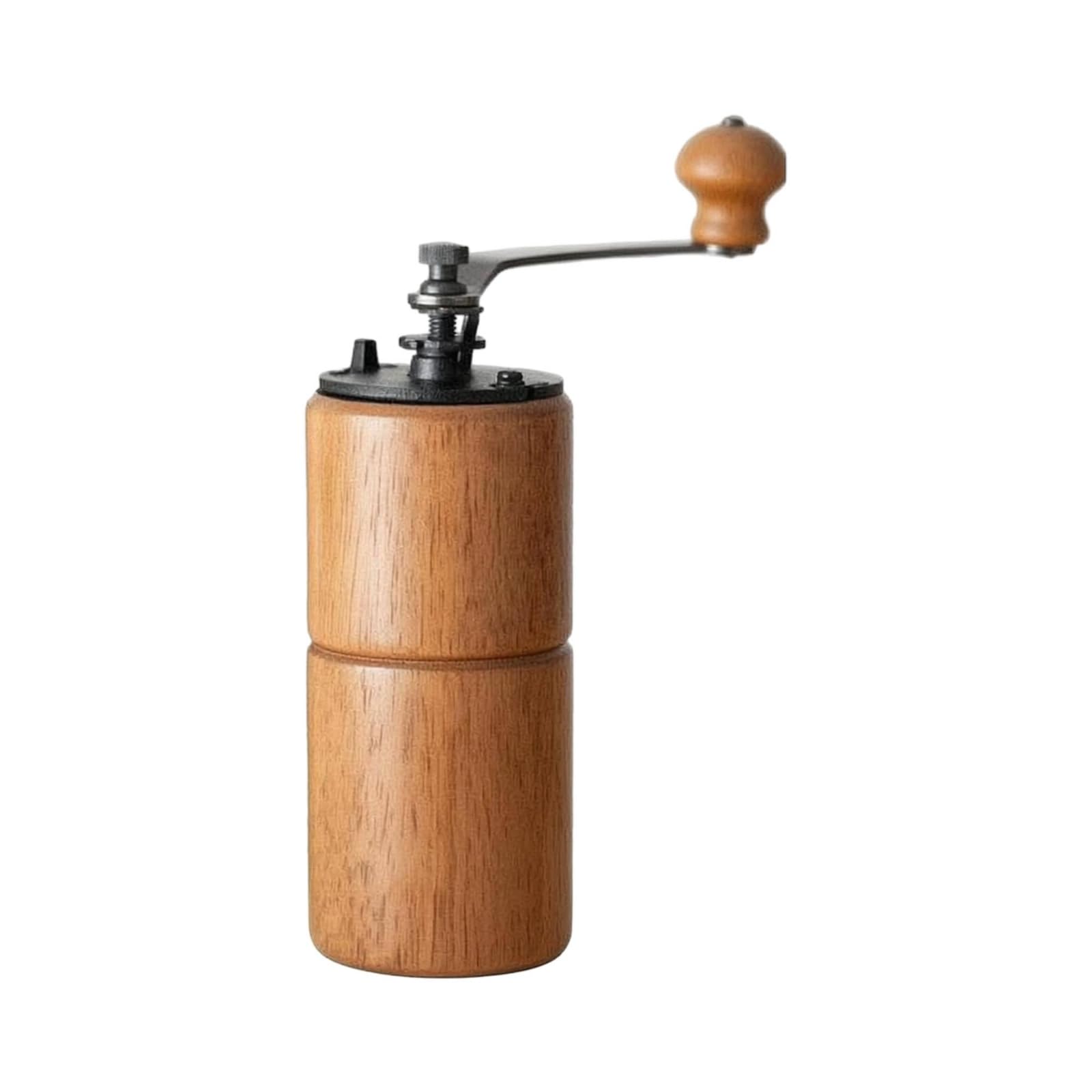 KESOTO Moulin à Café Manuel en Bois Crank en Métal Construction en Hêtre pour Moudre les Grains Café sans Électricité une Texture Soli Classique, Couleur Foncée