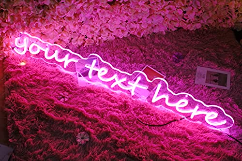 Neon Signs Custom,led Custom Signs for Home Decor,Custom Light up Sign,Birthday,Wedding,Business neon Sign for Reception,Personalized Sign, Vertical/Horizontal Hanging(1 line,16",6 Letters max)
