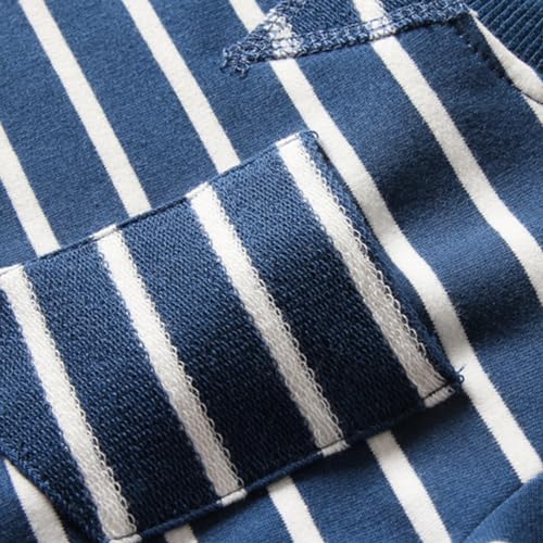 Image of HILEELANG Toddler Boy Summer Short Clothes Sets Cotton Crewneck Tees Shorts Pocket Adjustable Knite Shorts Playwear Sets