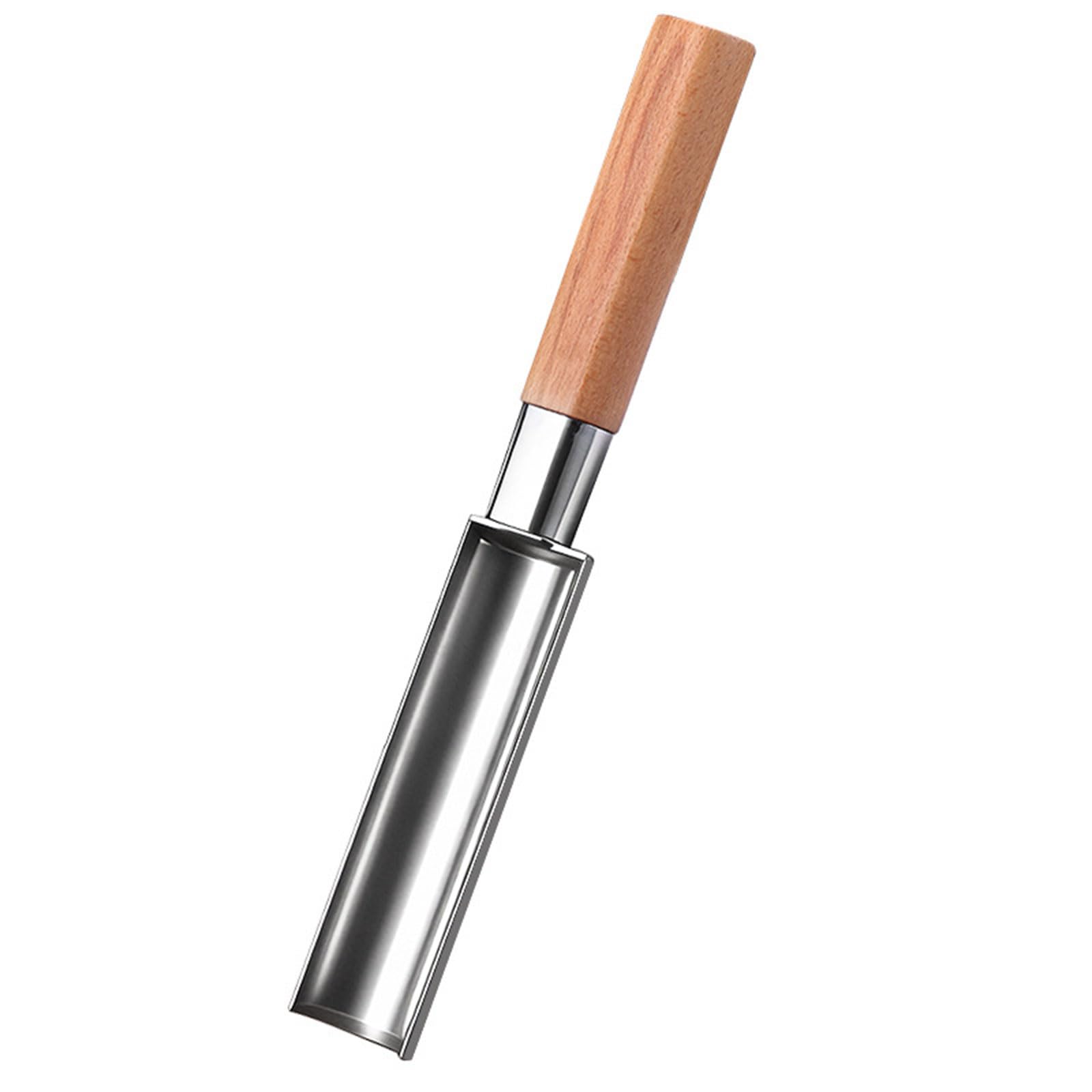 Piceioep Premium 304 Stainless Steels Meatballs Forming Tool with Smooth Beechwood Handle Kitchen Cooking Accessories Wooden Handle Cutlet Maker