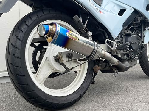 W2-221TL 純正エキパイ専用 50.8mm マフラー中間パイプ付き VT250F VTZ250 FG FH系 MC15用 スリップオンマフラー ワンズ管 (サイレンサータイプ/ロングデルタ・焼色付きタイプ)