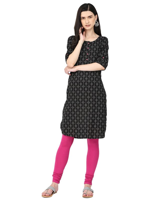 Image of Robinbosky Cotton Churidhar Leggings for Women - Stylish, Stretchable & Flattering Fit for All-Day Comfort