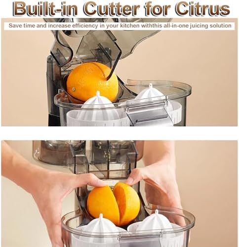 Miniatura 3 de Electric Juicer Machine, 100W Citrus Juice Maker with 500ml Capacity, 18000 RPM Powerful Motor, Easy to Clean and Dishwasher-Safe Parts, Fresh Hand