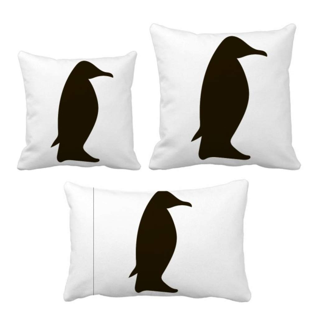 Housse de coussin pingouin noir pour la décoration de votre canapé
