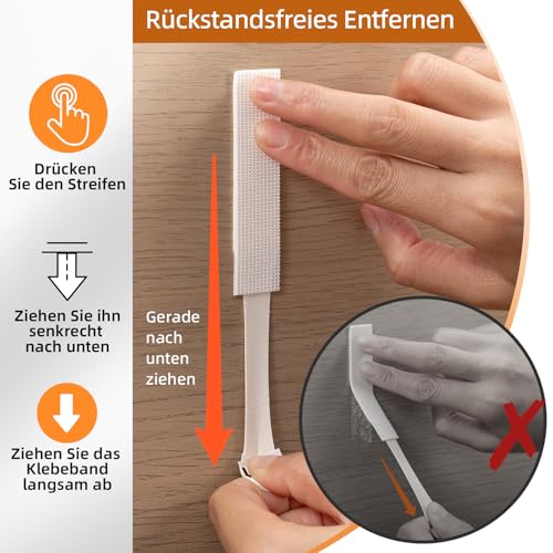 Trilancer Bilder Aufhängen ohne Bohren Aufhängestreifen 20 Paare(40 Streifen) – Starke Haltekraft,Rückstandsfrei Abnehmbar,ohne Nägel,für Bilderrahmen,Wandkunst und Dekorationen,für Glatte Oberflächen