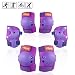 eNilecor Kids Knee Pads, Child Protective Gear Set, Toddler Knee Elbow Pads Wrist Guards for Skateboarding Inline Cycling Roller, Rollerblade, Skates, Skateboards,Scooters (Purple, Medium)