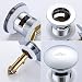 Auralum - Tapones de Desagüe Lavabo Pop-Up Universal Válvula Desagüe Cromado con...