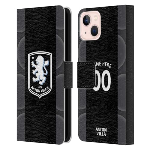 Étui Portefeuille en Cuir Compatible Apple iPhone 13 Aston Villa Football Club 2025/26