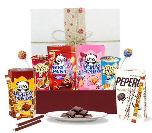 DelightBox Assorted Biscuit Snacks Chocolate Sticks Cream-Filled Bites & Lollipops | Fun Gift Hamper for Birthdays Parties Rewards & Sweet Lovers - Korean Snack & Treat Hamper