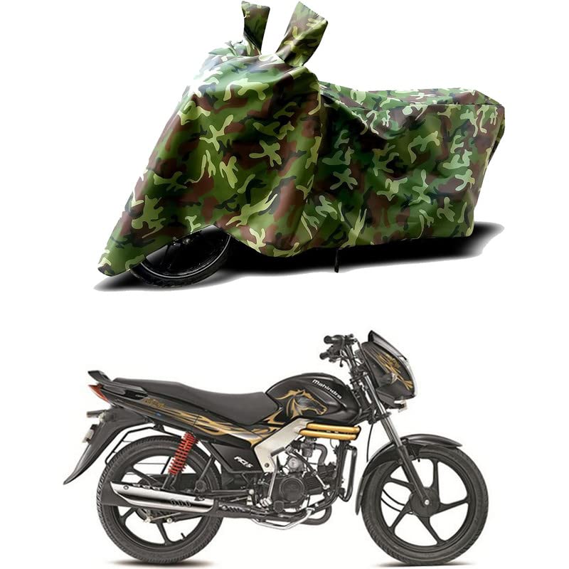 Image of 100% Water Resistant Bike Scooty Two Wheeler Body Cover Compatible for Mahindra Centuro NXT /UV-Rays /Heat Protection /Birds Dropping /Scratchproof /Dust Proof /Waterproof /All Varient[Green MJ]