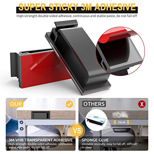Chesbung Autoadesivo Clip Cavo,50 pezzi Cavo Clip Fascette Autoadesive Fermacavi Supporto,Nero