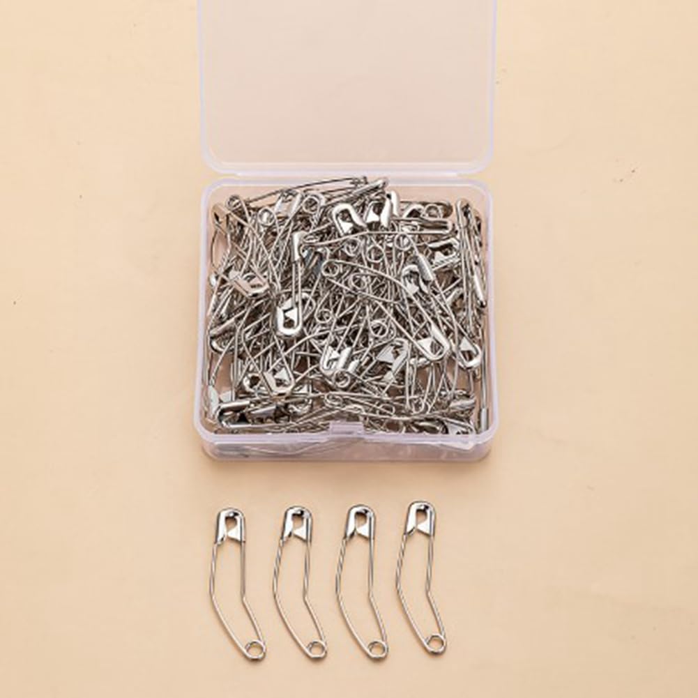 Juego de imperdibles curvados plateados, imperdibles de seguridad, resistentes a la corrosión, pasadores de seguridad, para accesorios de costura, 54 mm, 500 unidades