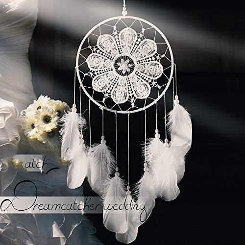 E-Shine Dream Catchers for Boy and Girl's Gifts (White, Dia 7.9")