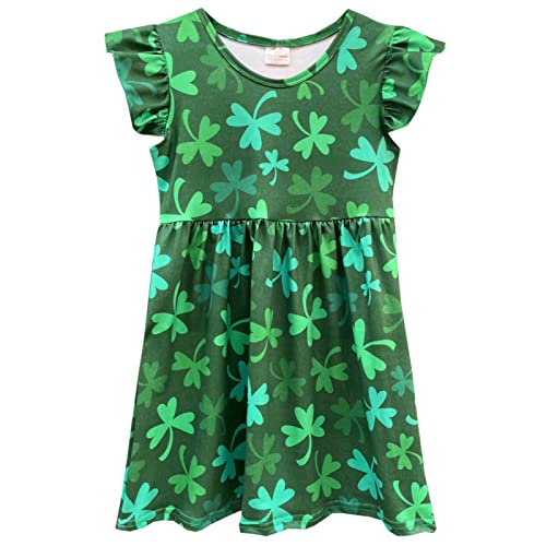 Girl's S Dress - Green Shamrock Dress for Toddler and Little Girls2