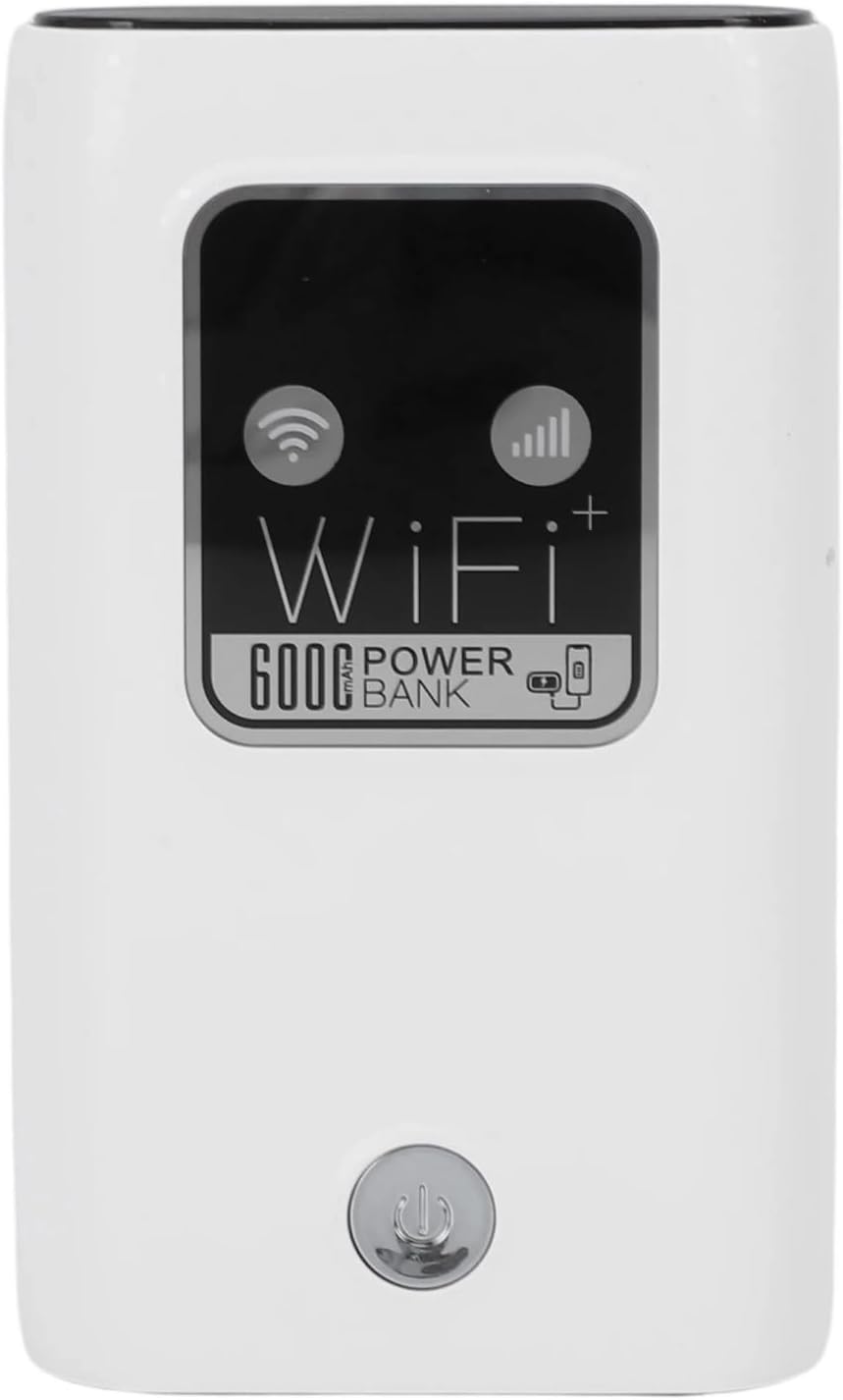 4G Portable USB Modem, 300Mbps Unlocked Mobile Hotspot with SIM Card Slot, 6000MAh Long Lasting and Rechargeable Battery Router, Note: SIM Card is Not Included