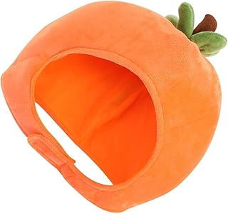Gogogmee Persimmon Headgear Hat Vegetable Felt Hat Vegetable Cosplay Cap Winter Hood Hat Plush Orange Persimmon Costume Adult Decorative Hat Performance Hat Aldult Performance Props