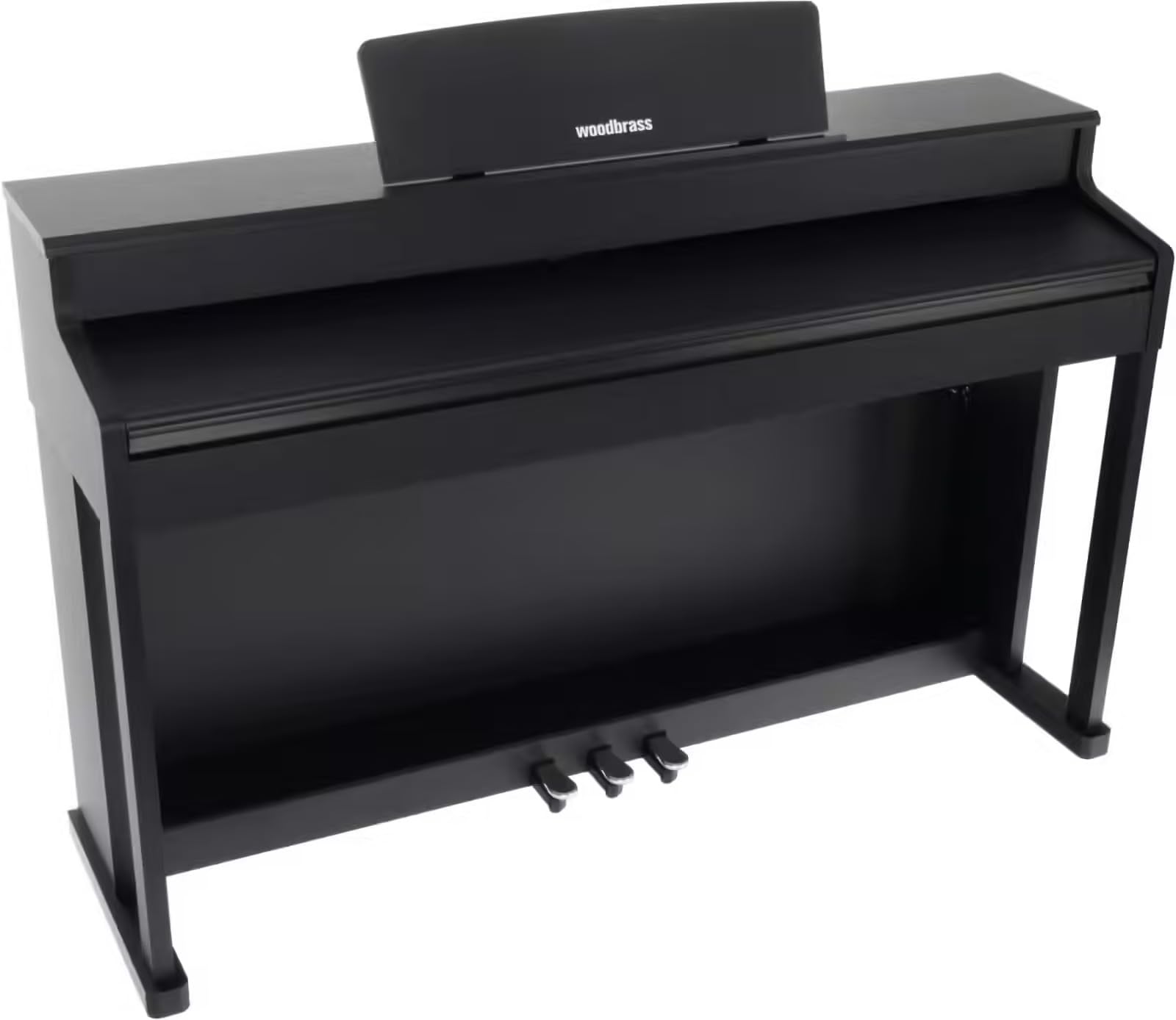 Woodbrass DP2 MK2 Piano Numérique Meuble 88 Notes Toucher Lourd PHK – Clavier Hammer Action, 192 Voix, Bluetooth, USB MIDI/Audio, 3 Pédales, 29 Sonorités, Double Casque, Noir