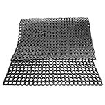 EDL Heavy Duty 22 mm Rubber Floor Mat Extra Large Commercial Entrance Mat with Drainage Holes Non Slip Anti Fatigue Outdoor for Industrial Use in Garage Kitchen Restaurant & Workspaces (100 x 150 cm )