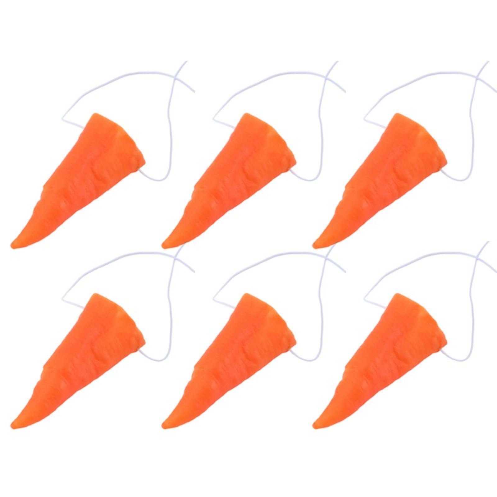 Msioytog Carrot Color 6Pcs Witch Nose Witch Costume Accessories For Adult Children Halloween Easter Cosplay Party And Theatrical Show Halloween Necromancer Nose