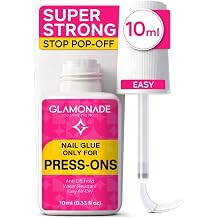 Glamonade Super Strong Nail Glue for Press Ons Brush On Long Lasting Hold | Made for Press Ons | Easy to Use and Adjust