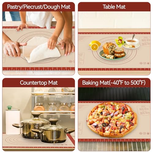 26" x 16" HOTEC Silicone Baking Mat w/ Measurements - image 6