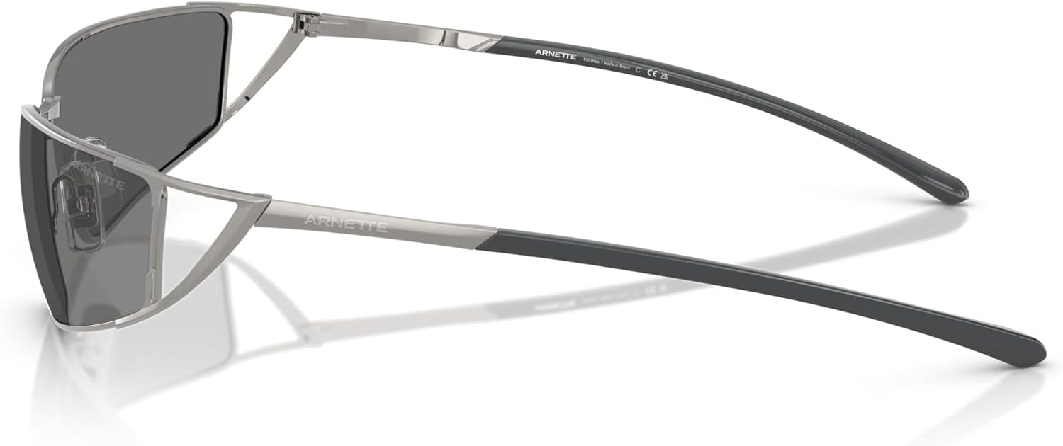 ARNETTE Man Sunglasses Matte Black Frame, Polar Grey Lenses, 64MM