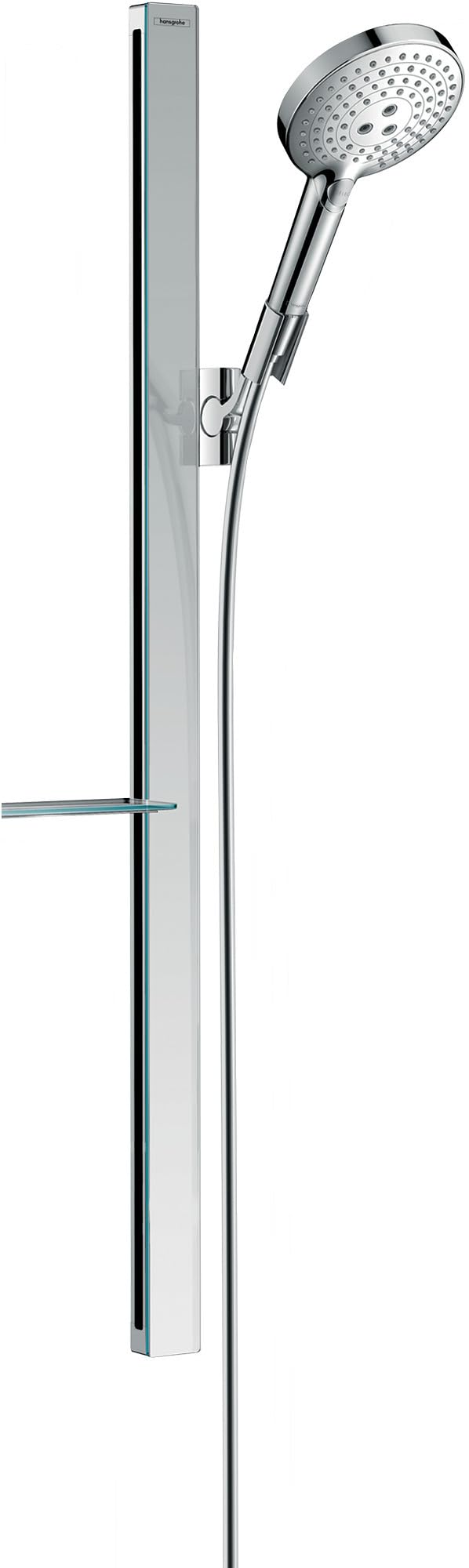 Hansgrohe Raindance Select S Shower Handset 120 3 Spray With Shower Rail 90 Cm And Shelf, Chrome 27648000