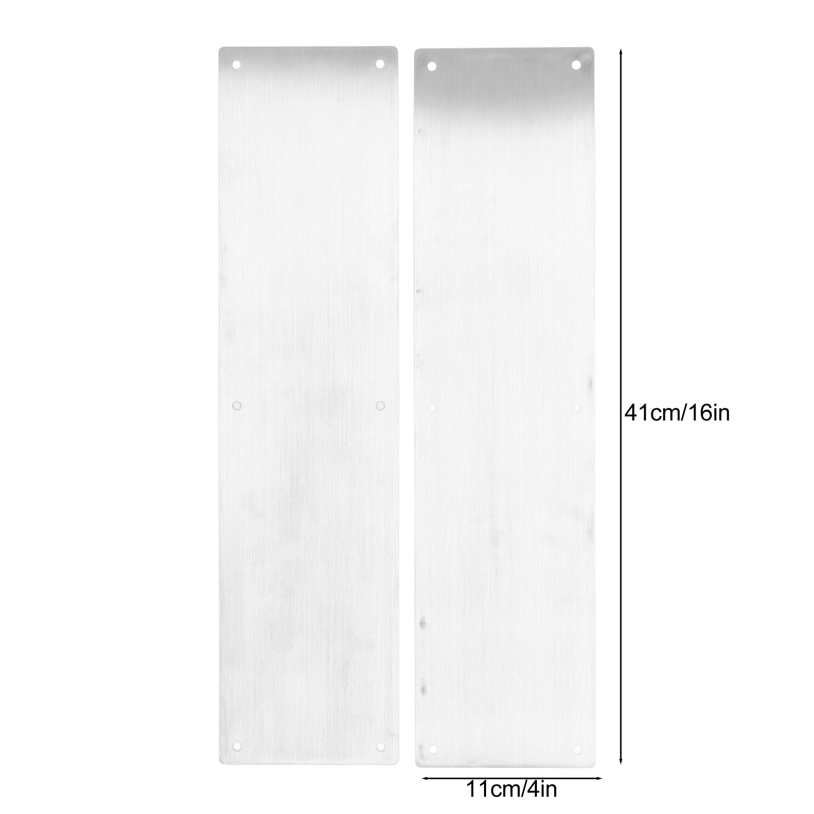 Plaque de coup de pied de porte en acier inoxydable 16 x 4 pouces pour portes intérieures et extérieures