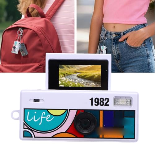 Image of SUNGOOYUE Mini Digital Camera,0.96 Inch LCD Mini Camera with Built in Flash, for Daily Documentation and Celebrations (White)