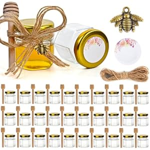 CLTPY 30 Stück 45ml Sechseckige Honiggläser