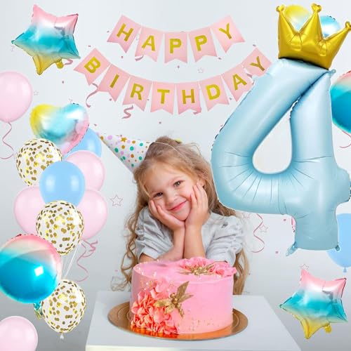 Image of MGJSRNH Giant Pale Blue 0 Number Crown Balloons 40 Inch Light Blue 0 Mylar Helium Large Crown Digital Balloon Baby Blue Birthday Numbers Balloons 10th Birthday Kids Theme Party Decoration Supplies
