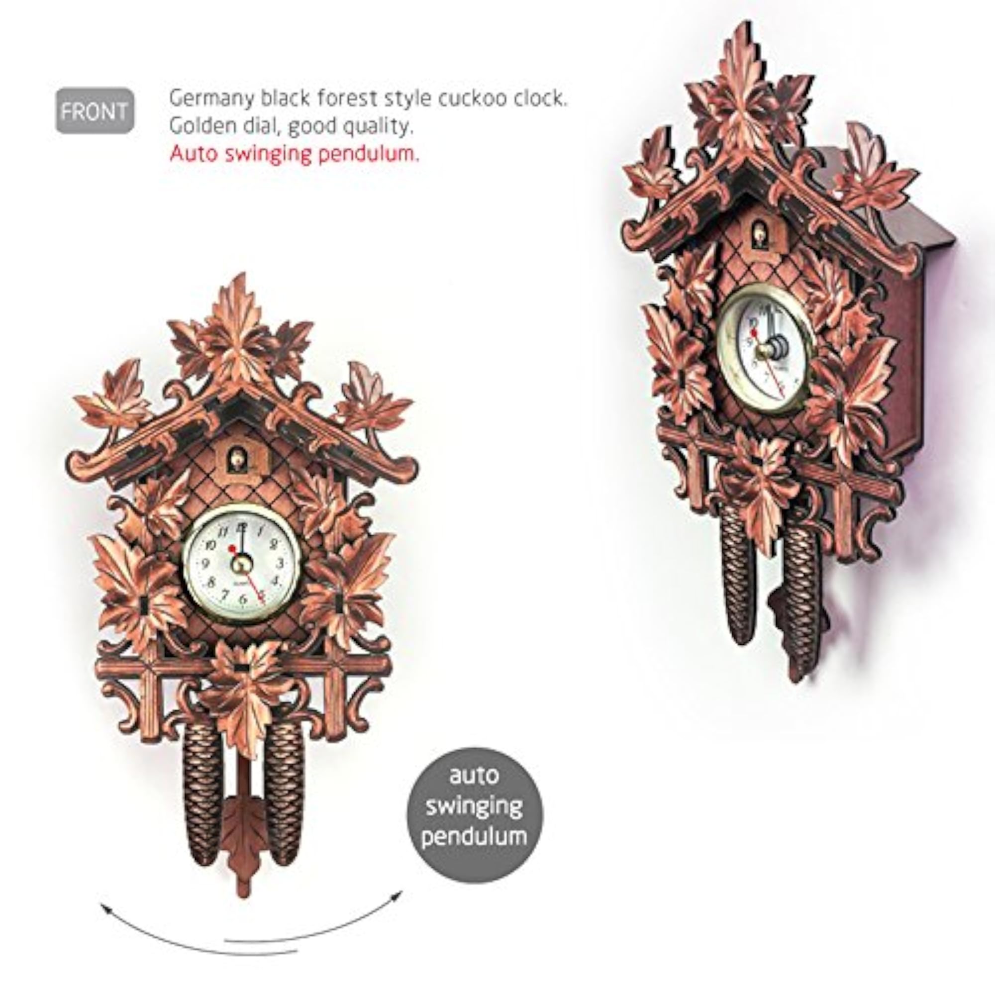 Cuckoo Wall Clock Bird Wood Hanging Decorations