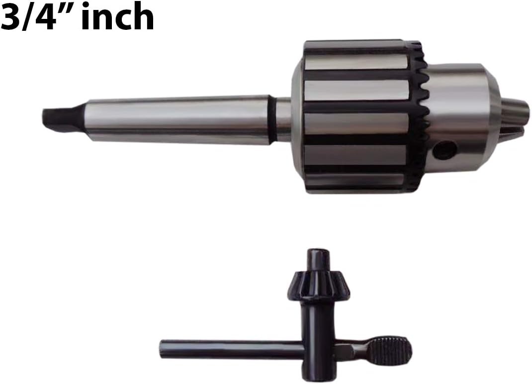 DNLK Drill Press Chuck - Jet Jdp-20 Mf Compatible - 3/4 inch Heavy Duty Stainless Steel Drill Chuck - Includes Key - Made in USA